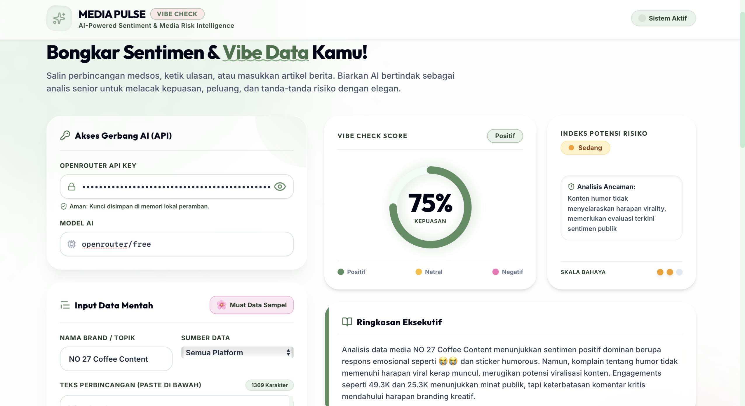 Media Pulse Dashboard Live View